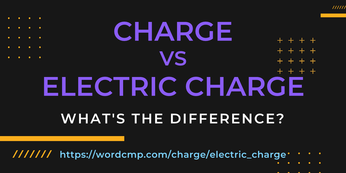 Difference between charge and electric charge