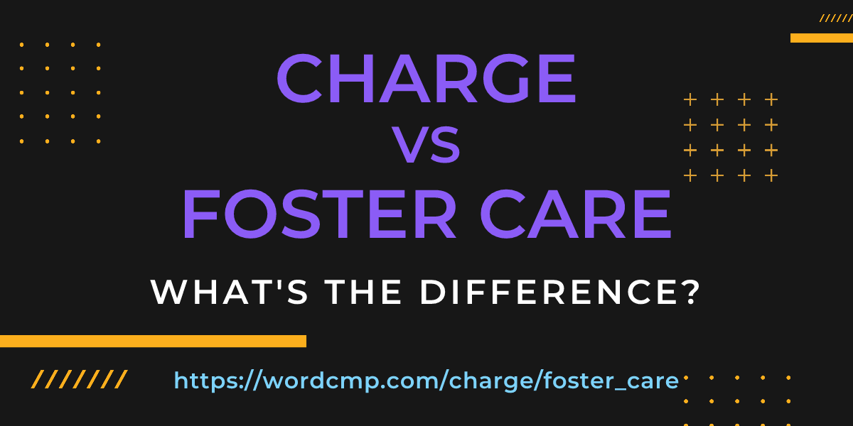 Difference between charge and foster care