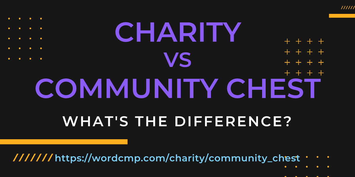 Difference between charity and community chest