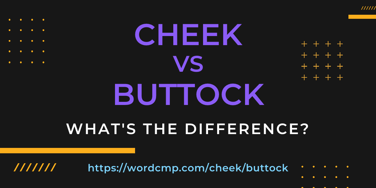 Difference between cheek and buttock