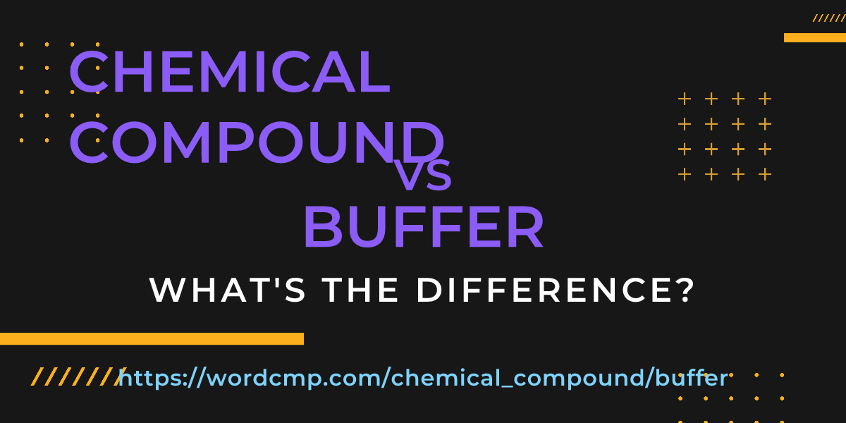 Difference between chemical compound and buffer