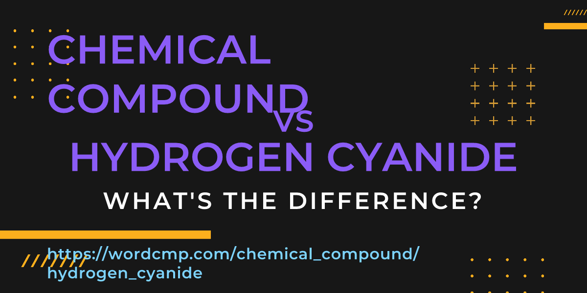 Difference between chemical compound and hydrogen cyanide
