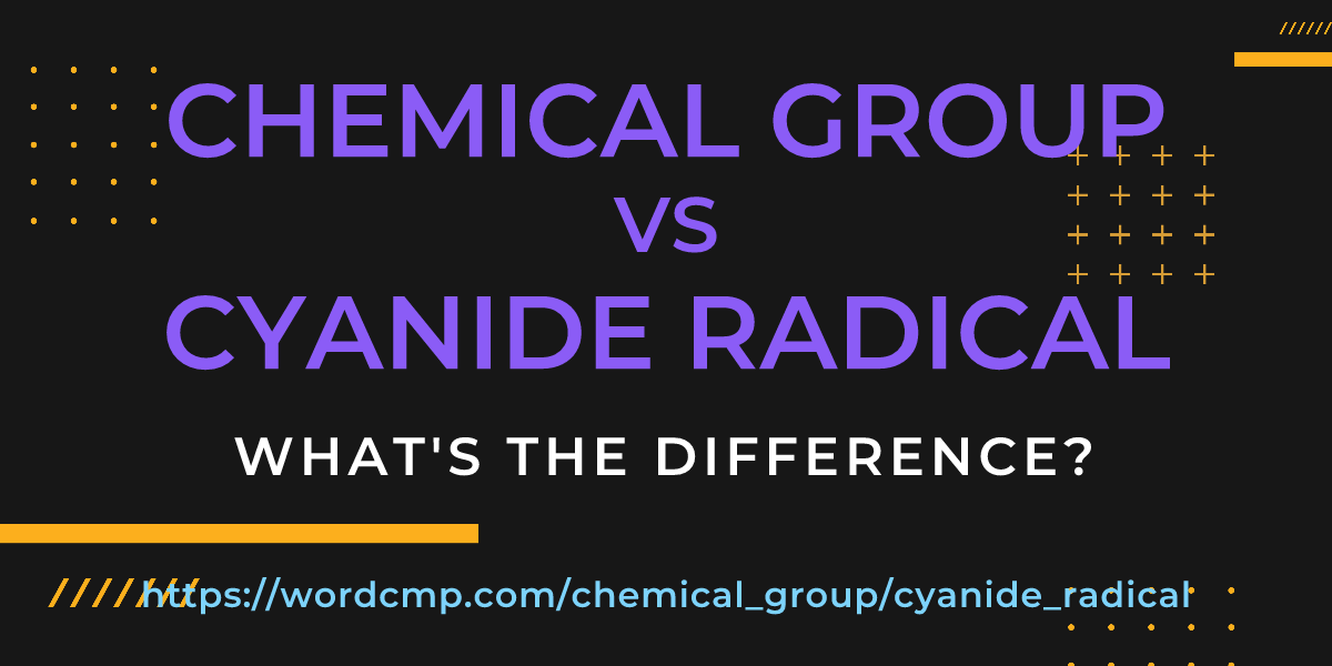 Difference between chemical group and cyanide radical