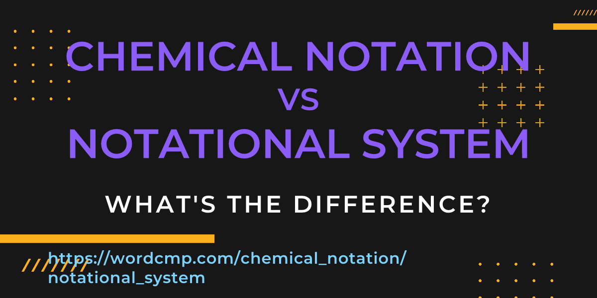 Difference between chemical notation and notational system