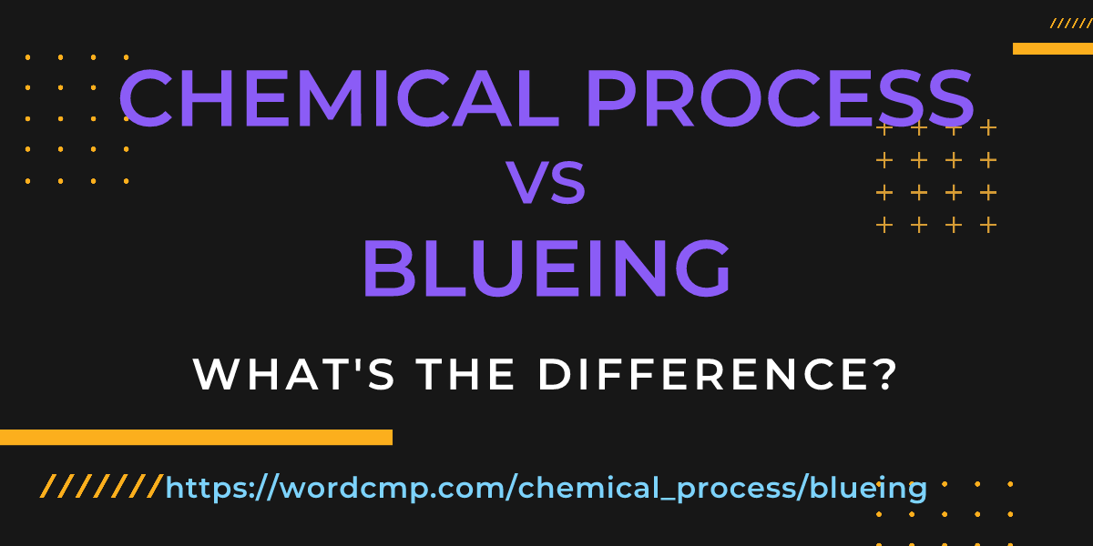 Difference between chemical process and blueing