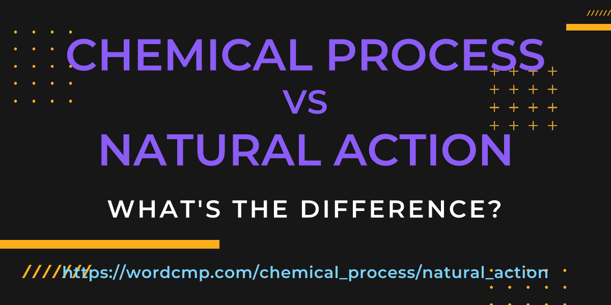 Difference between chemical process and natural action