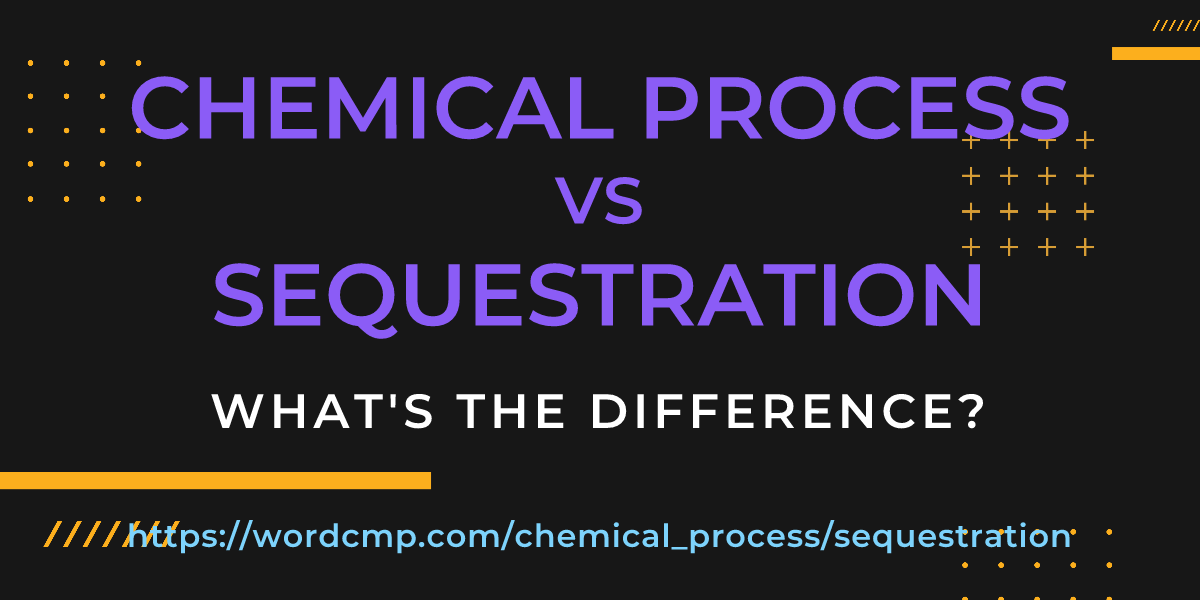 Difference between chemical process and sequestration