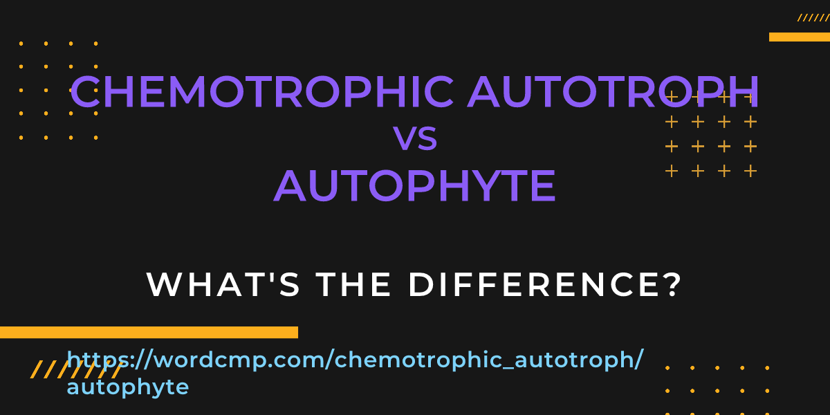 Difference between chemotrophic autotroph and autophyte