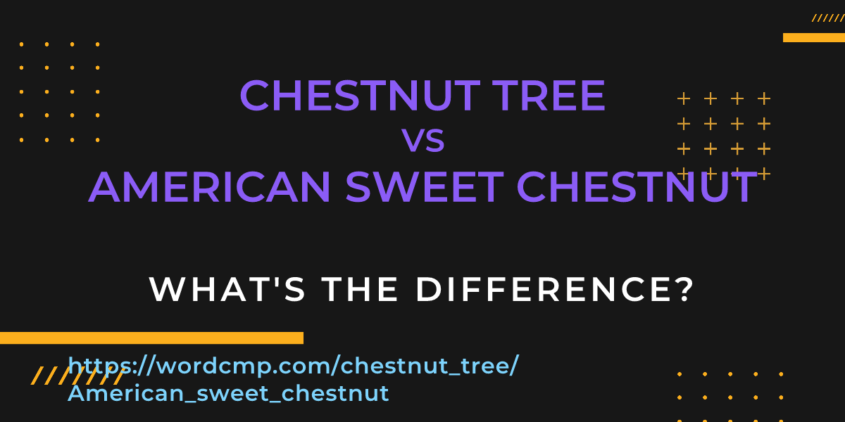 Difference between chestnut tree and American sweet chestnut