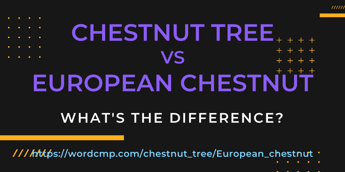 Difference between chestnut tree and European chestnut