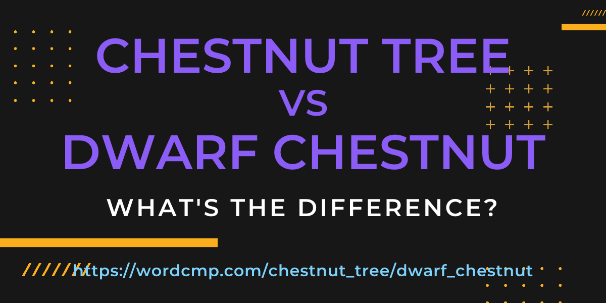 Difference between chestnut tree and dwarf chestnut