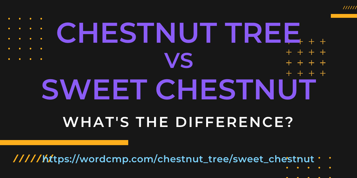Difference between chestnut tree and sweet chestnut