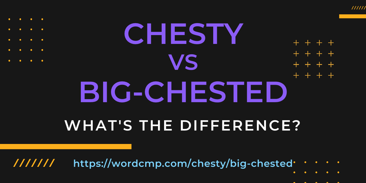 Difference between chesty and big-chested