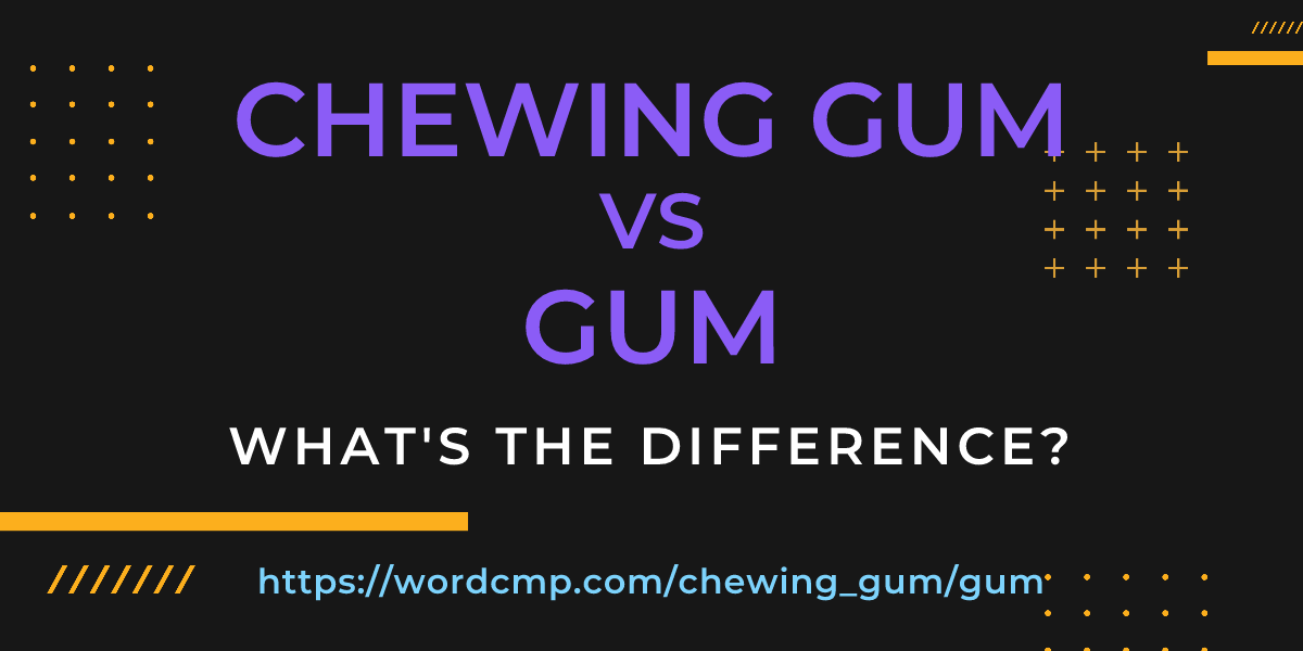 Difference between chewing gum and gum