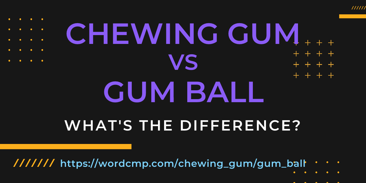 Difference between chewing gum and gum ball