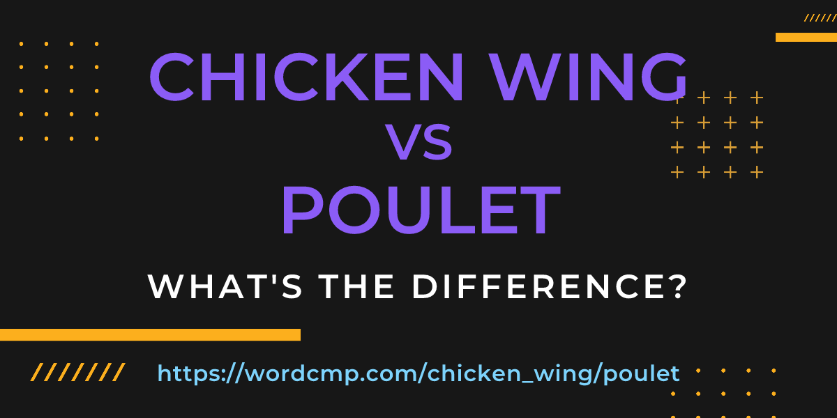 Difference between chicken wing and poulet