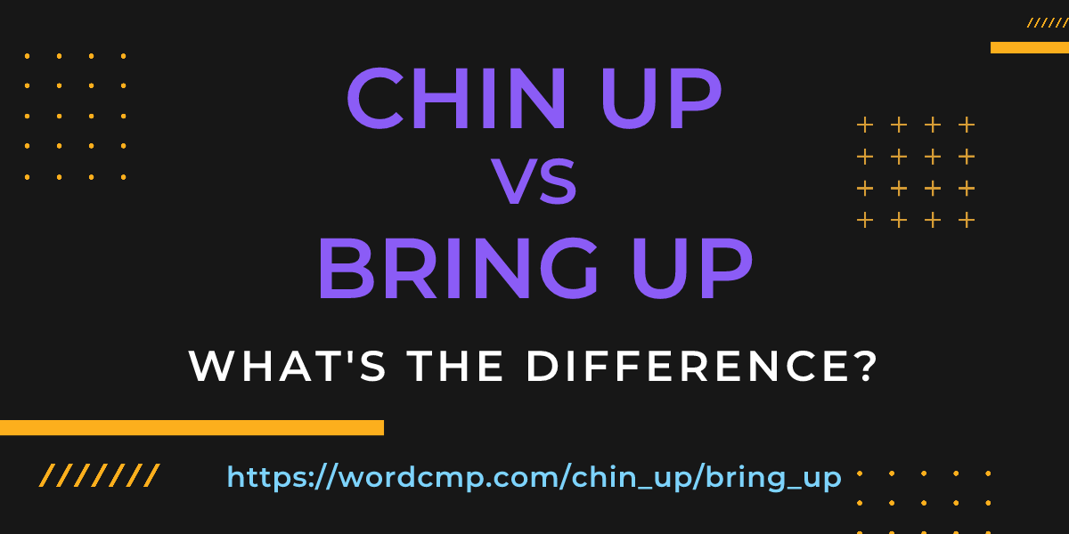 Difference between chin up and bring up