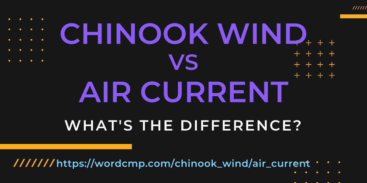 Difference between chinook wind and air current