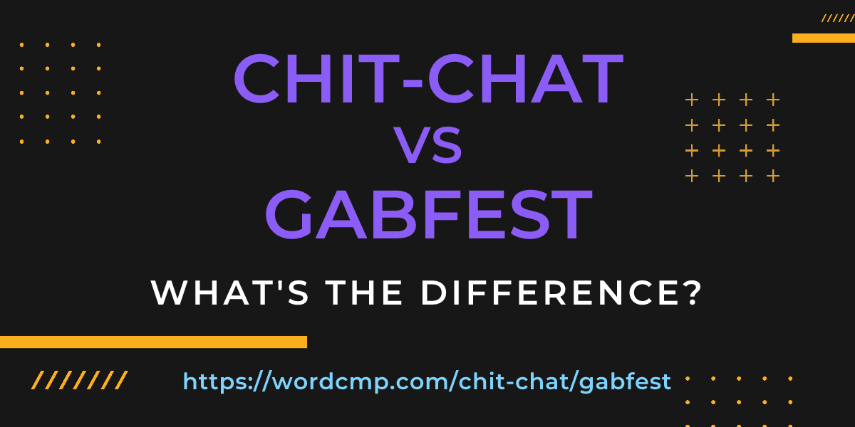 Difference between chit-chat and gabfest