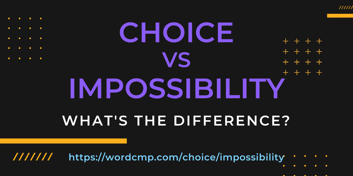 Difference between choice and impossibility