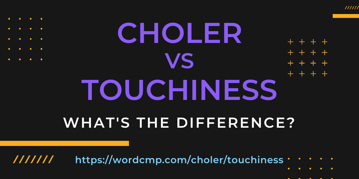 Difference between choler and touchiness