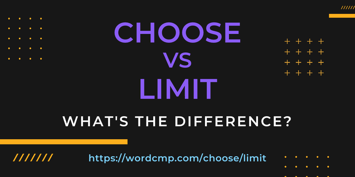 Difference between choose and limit
