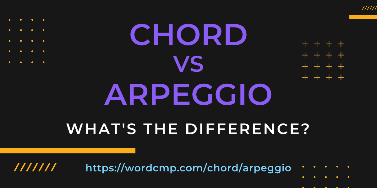 Difference between chord and arpeggio