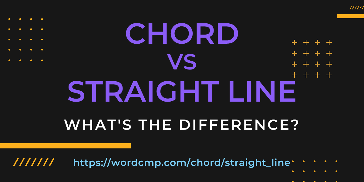 Difference between chord and straight line