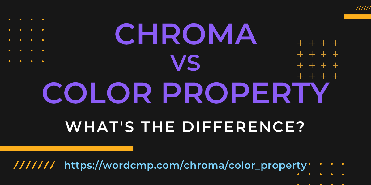 Difference between chroma and color property
