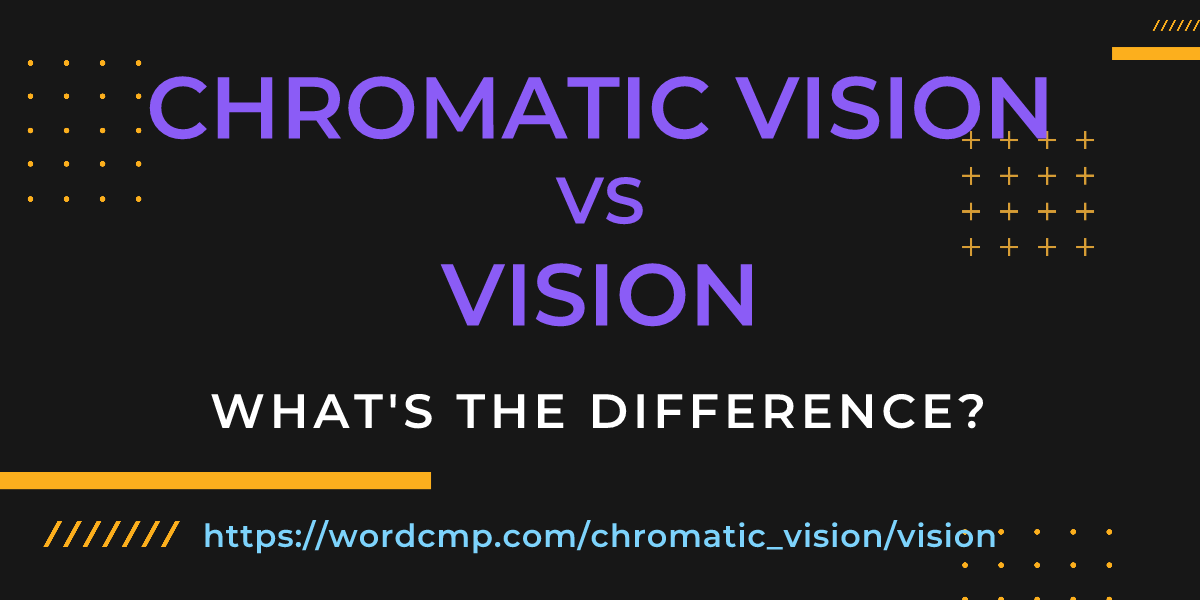 Difference between chromatic vision and vision