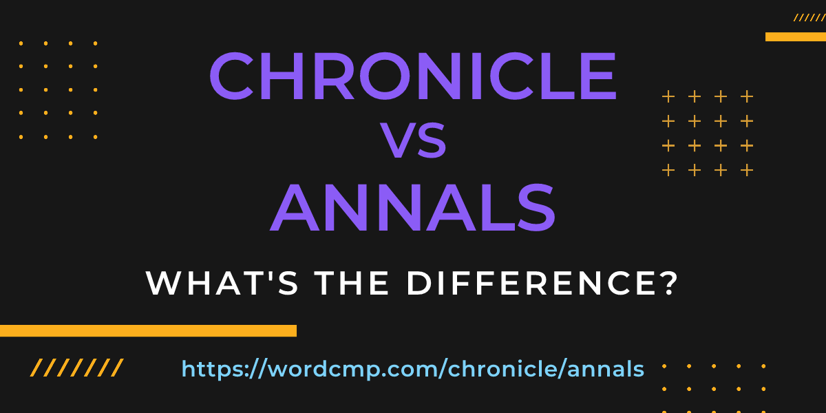 Difference between chronicle and annals