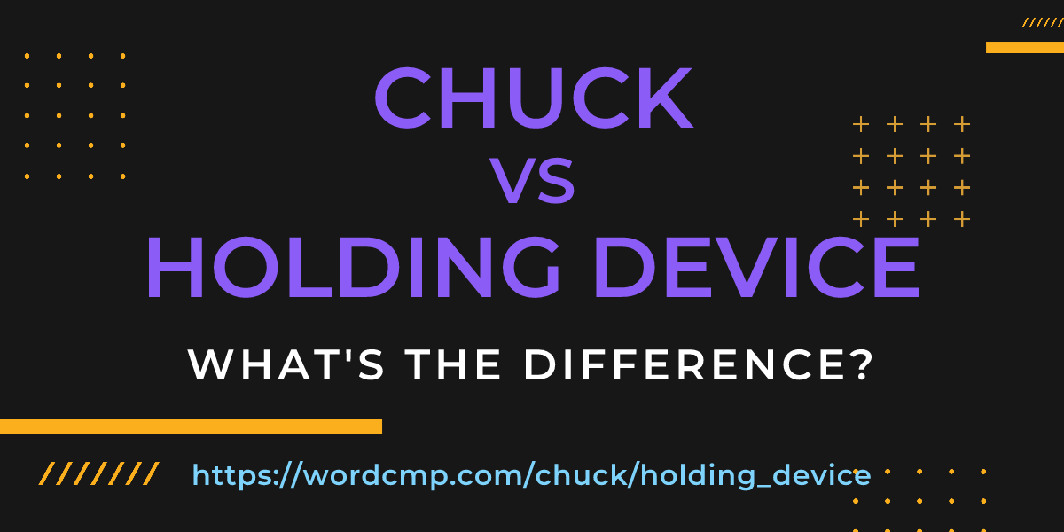 Difference between chuck and holding device