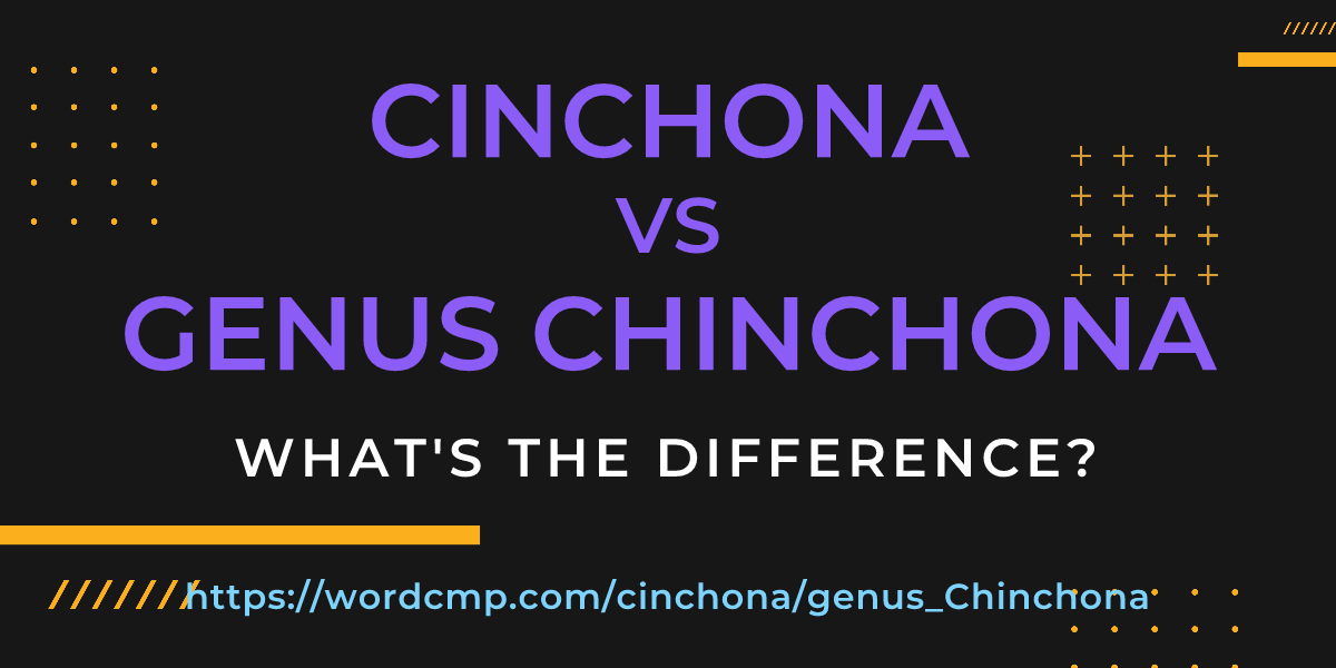 Difference between cinchona and genus Chinchona