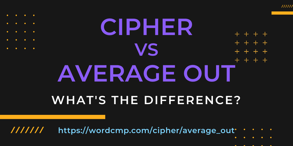 Difference between cipher and average out