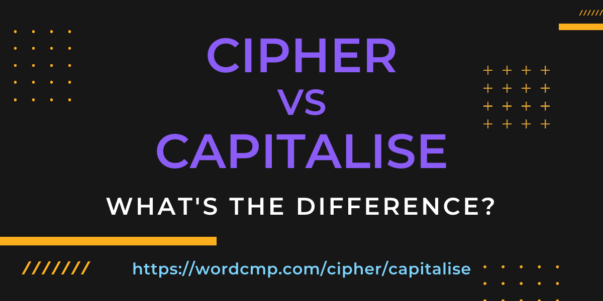 Difference between cipher and capitalise
