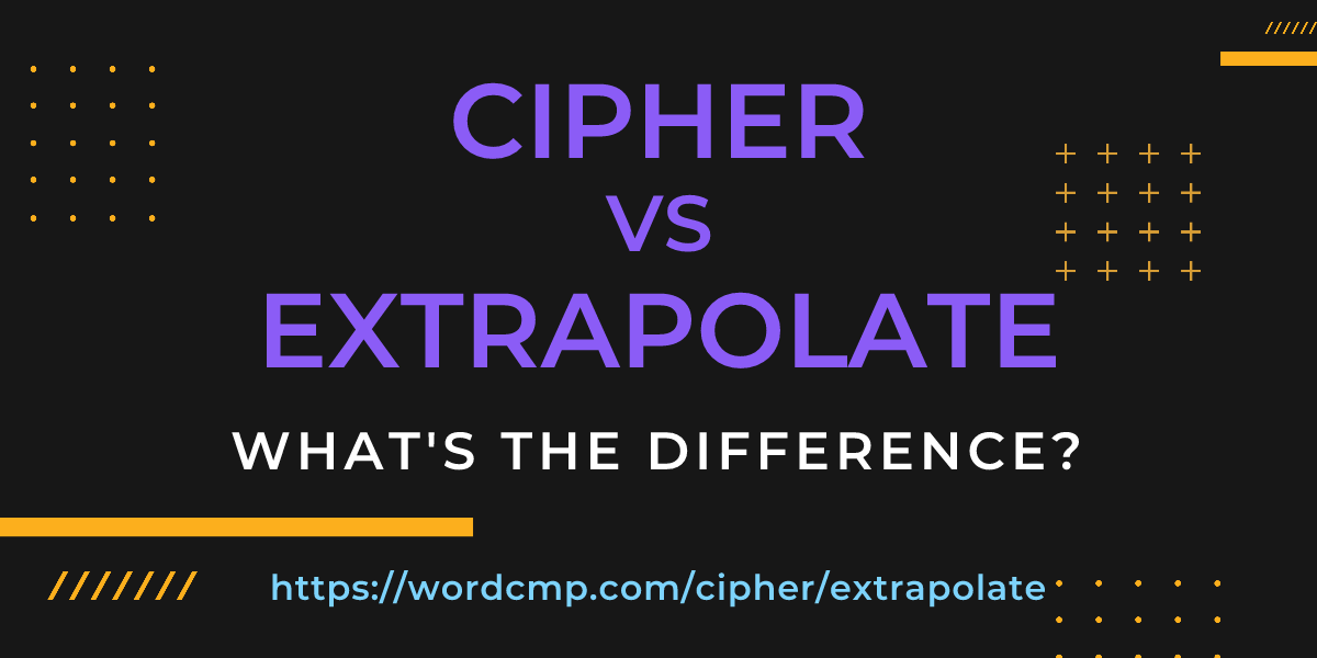 Difference between cipher and extrapolate