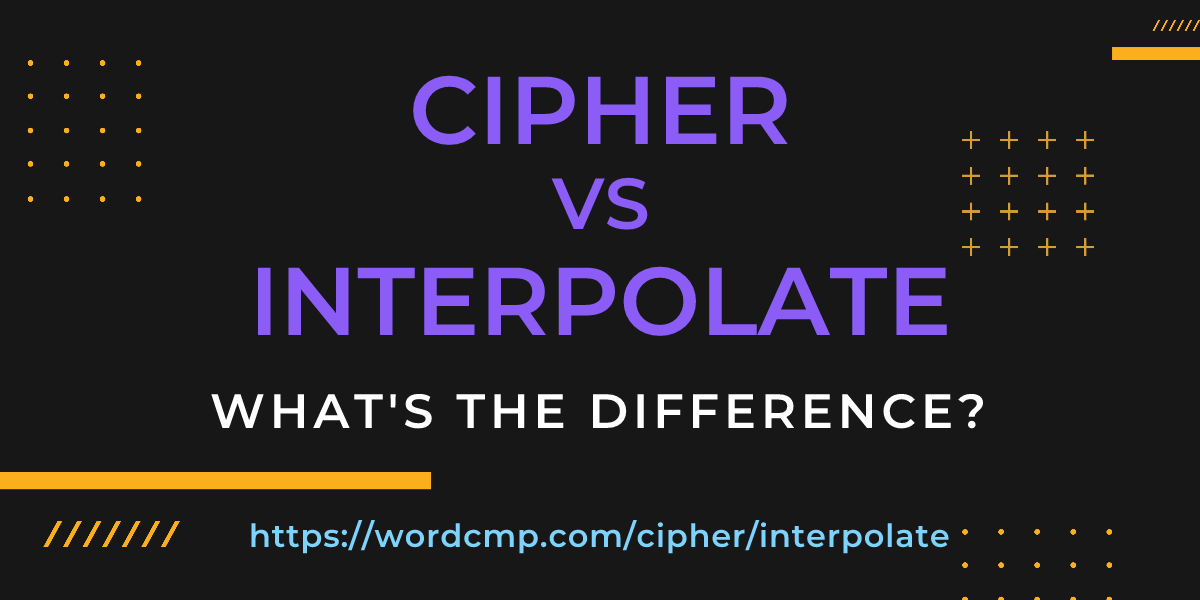 Difference between cipher and interpolate
