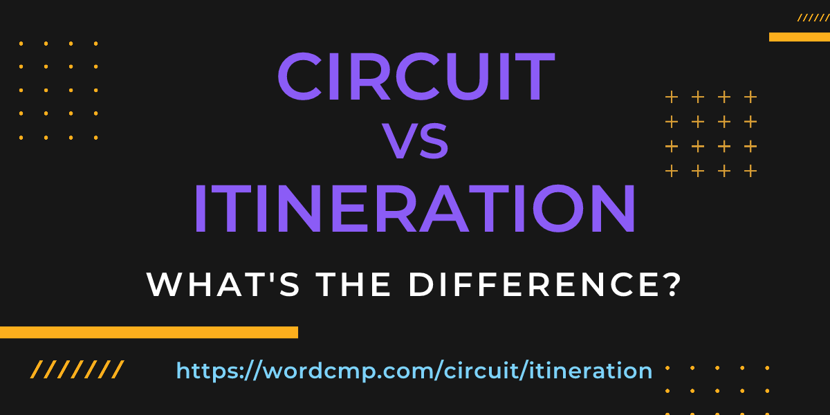 Difference between circuit and itineration