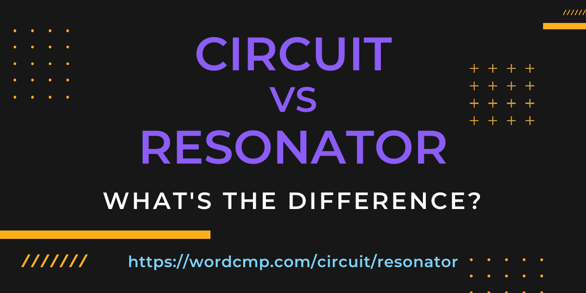 Difference between circuit and resonator