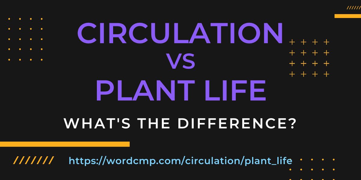 Difference between circulation and plant life