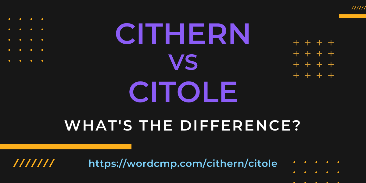 Difference between cithern and citole