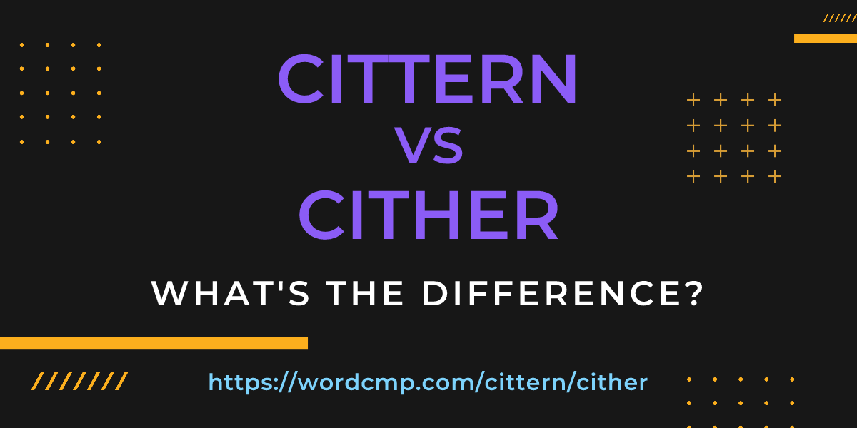 Difference between cittern and cither