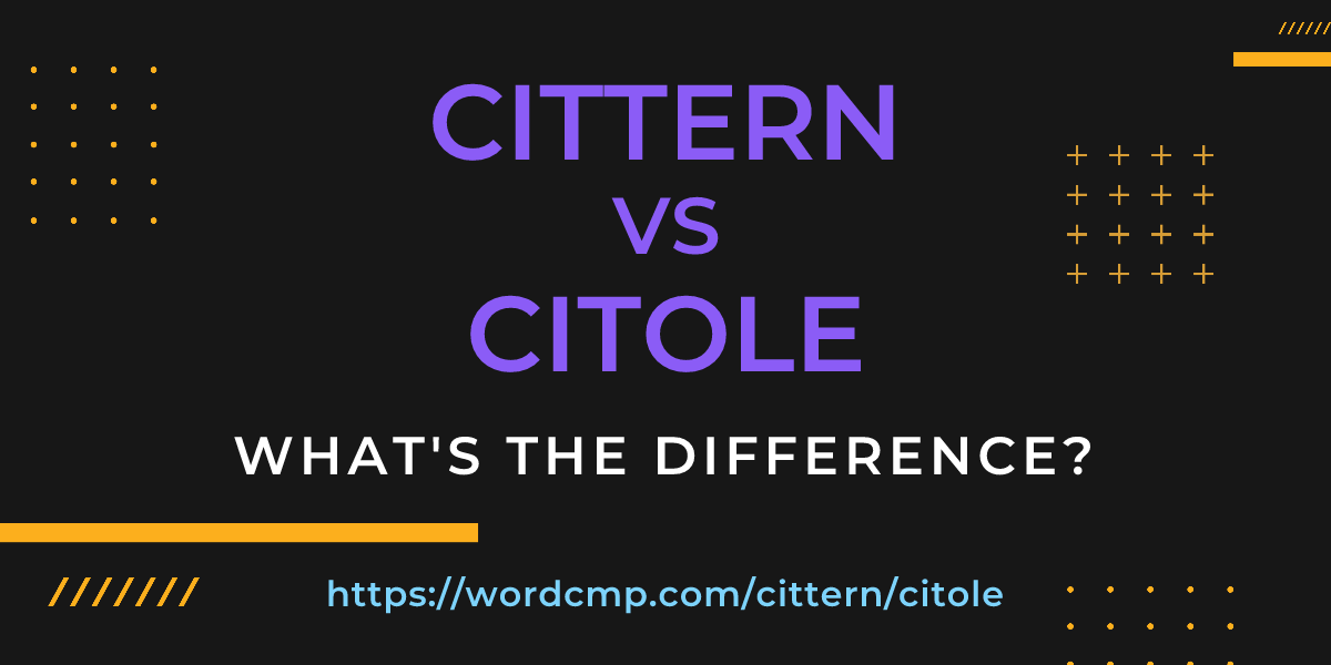 Difference between cittern and citole