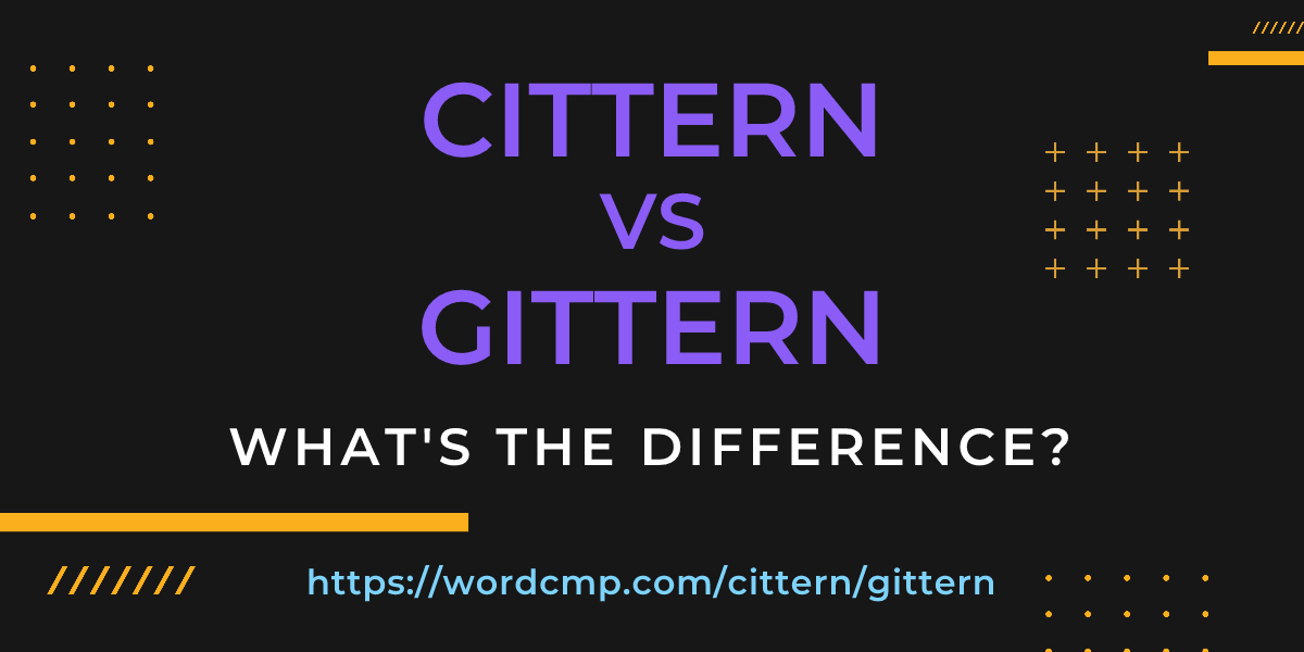 Difference between cittern and gittern