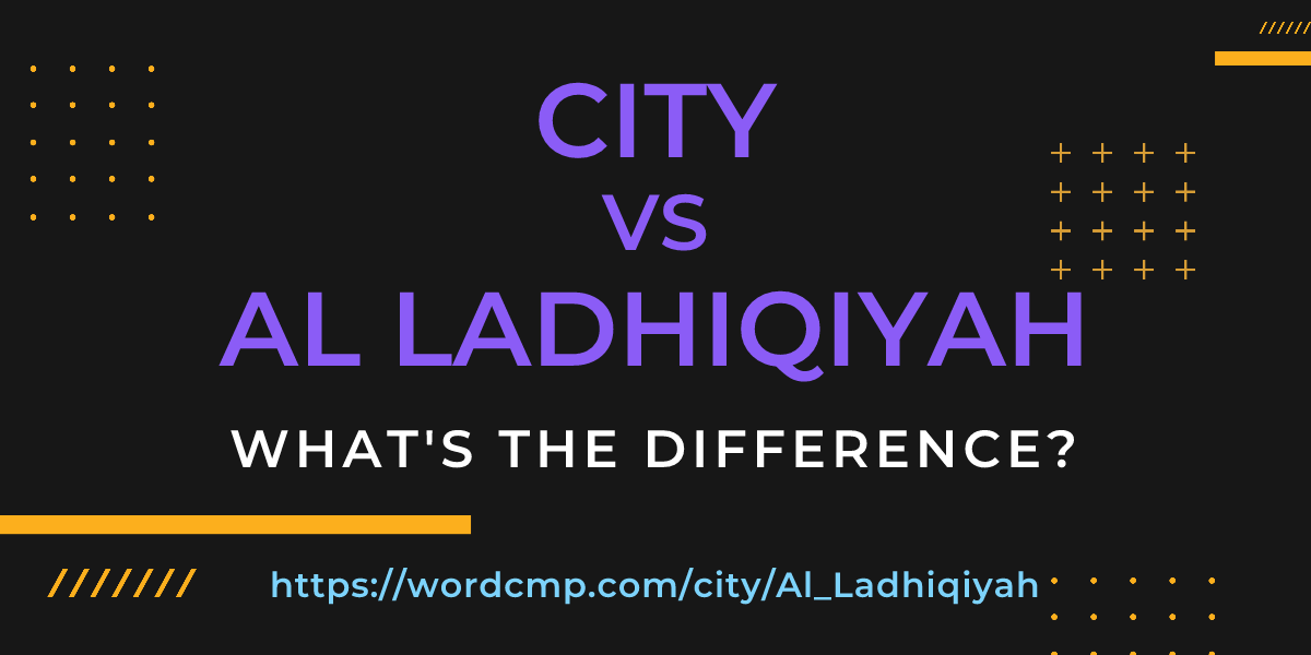 Difference between city and Al Ladhiqiyah