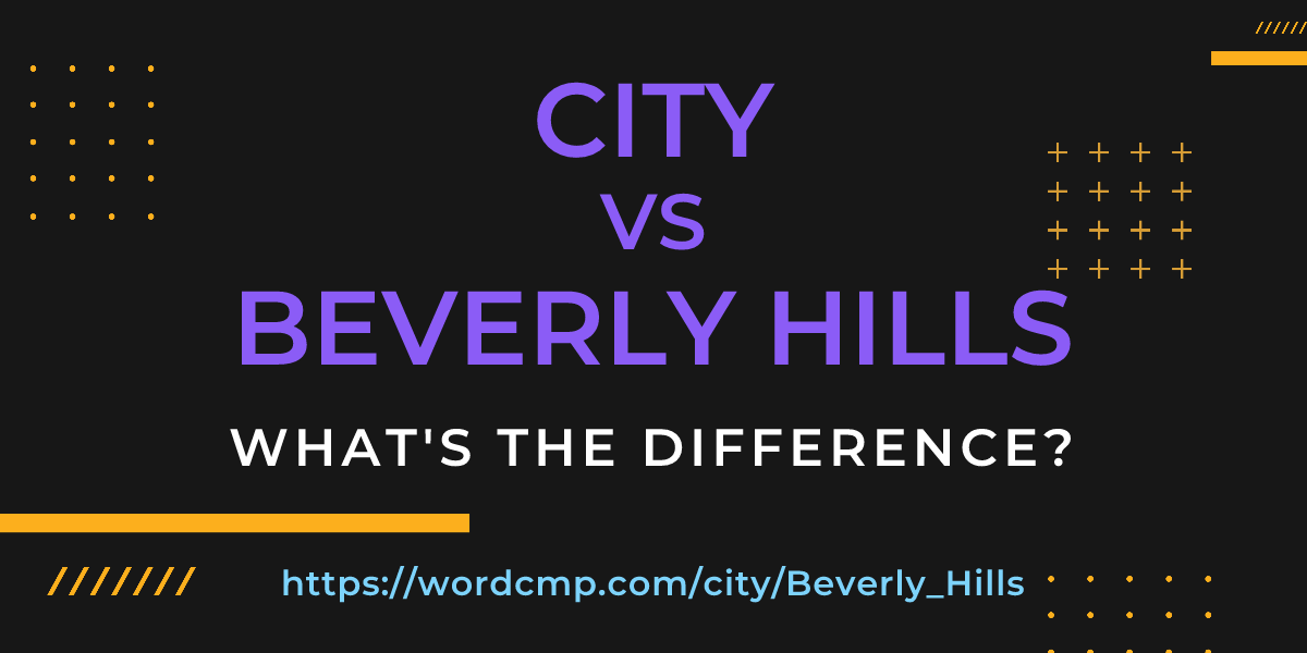 Difference between city and Beverly Hills