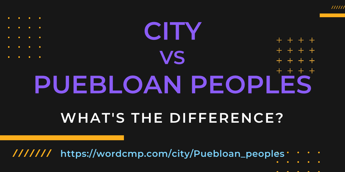 Difference between city and Puebloan peoples