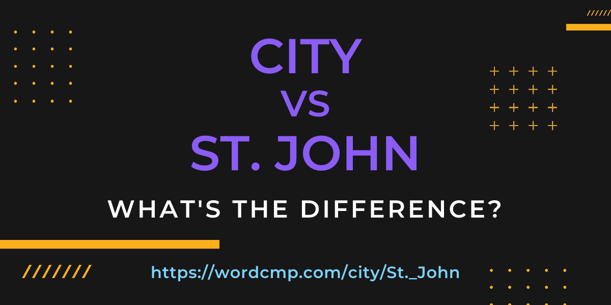Difference between city and St. John
