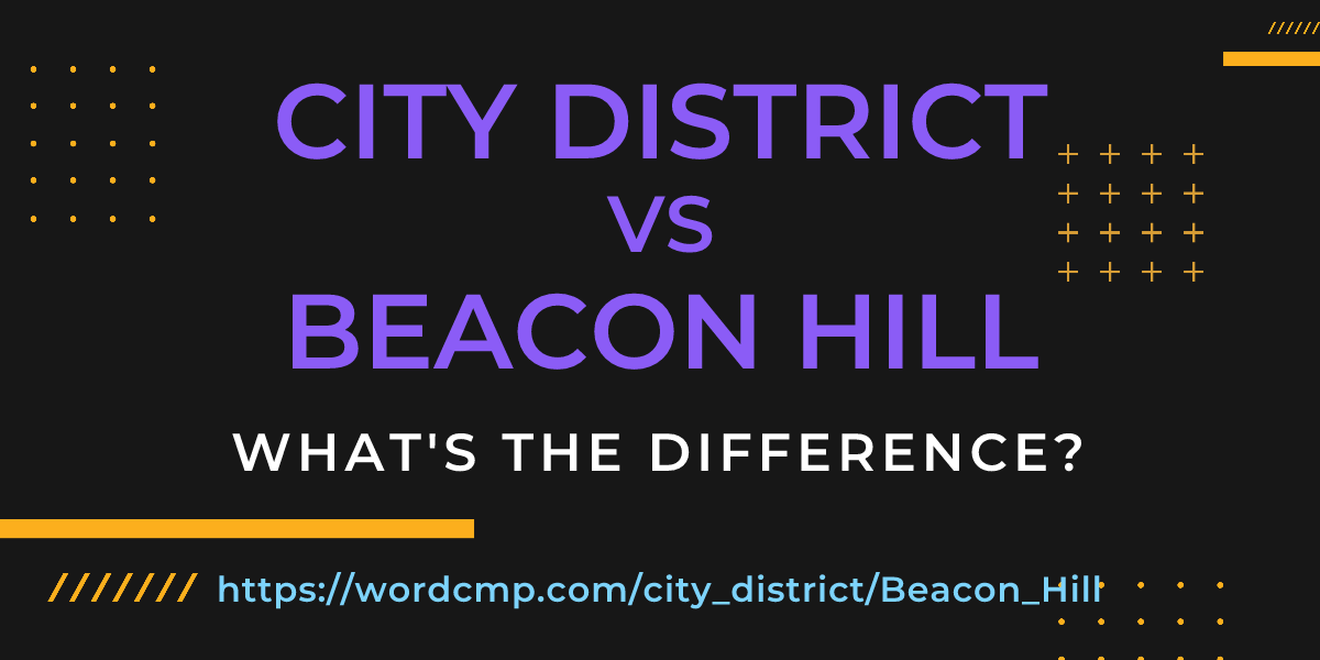 Difference between city district and Beacon Hill