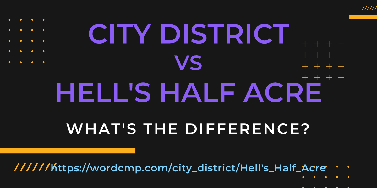 Difference between city district and Hell's Half Acre